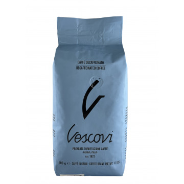 Caffe Vescovi DECAFFEINATO, zrnková bezkofeinová káva 500g